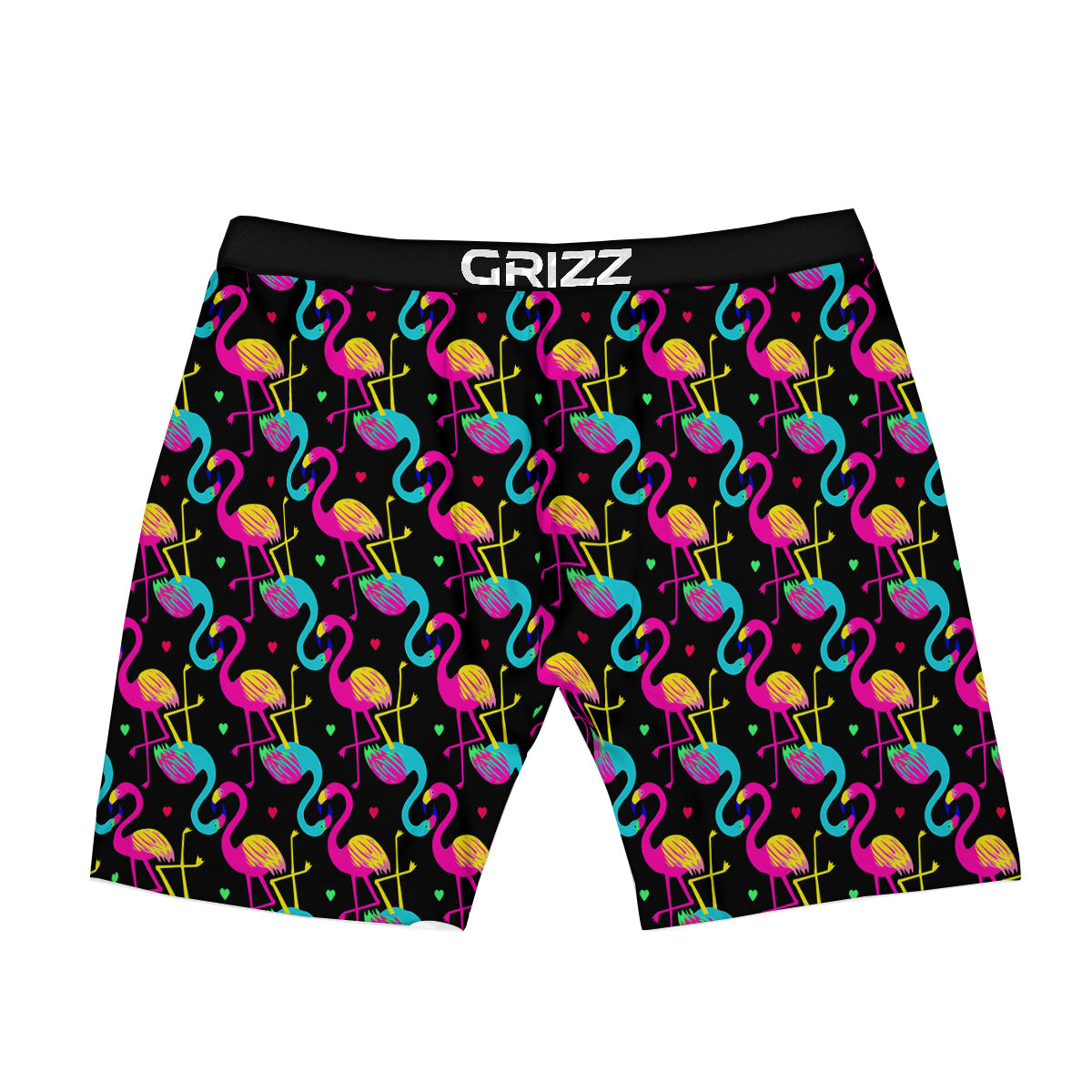 Exotic Hawaiian Flamingo Print Pattern Boxer Briefs-grizzshop