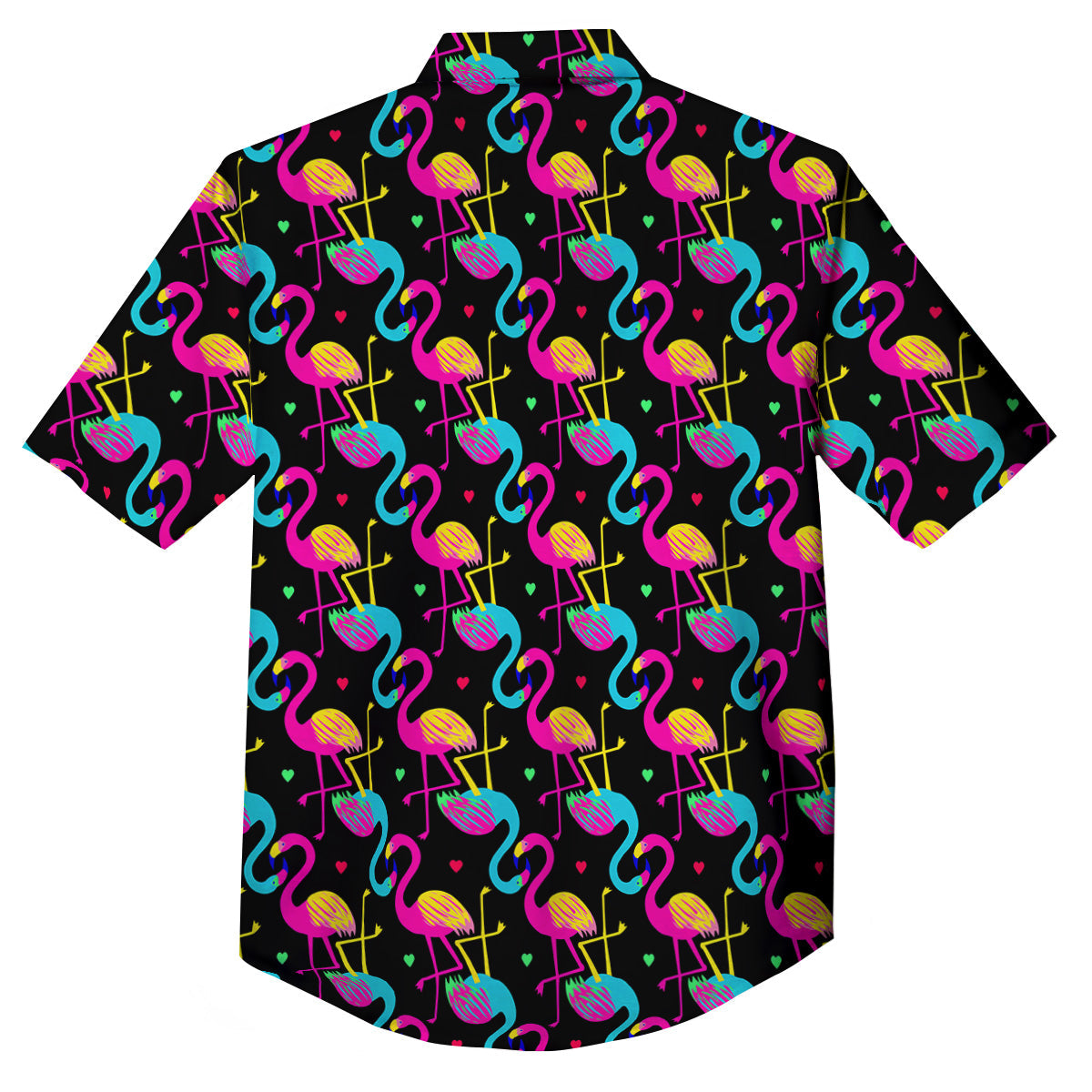 Exotic Hawaiian Flamingo Print Pattern Button Up Shirt-grizzshop
