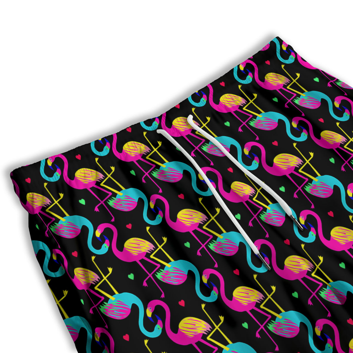 Exotic Hawaiian Flamingo Print Pattern Men's Athletic Shorts