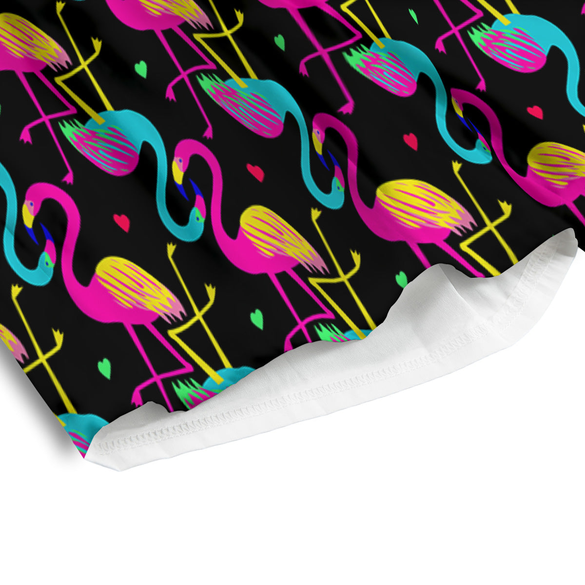 Exotic Hawaiian Flamingo Print Pattern Men's Athletic Shorts