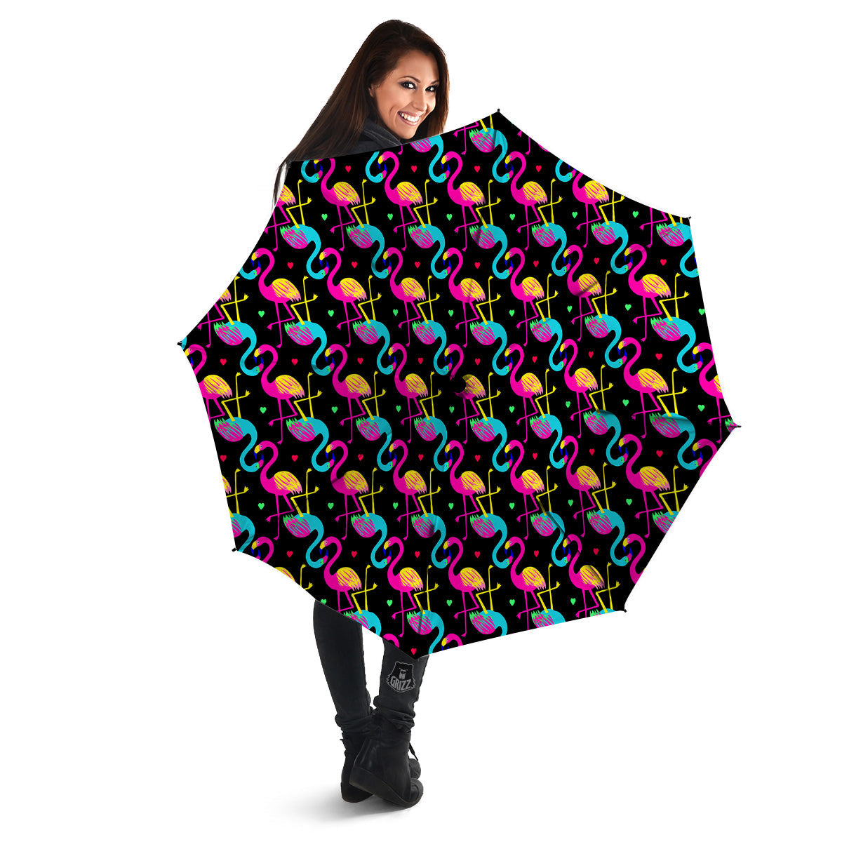 Exotic Hawaiian Flamingo Print Pattern Umbrella-grizzshop
