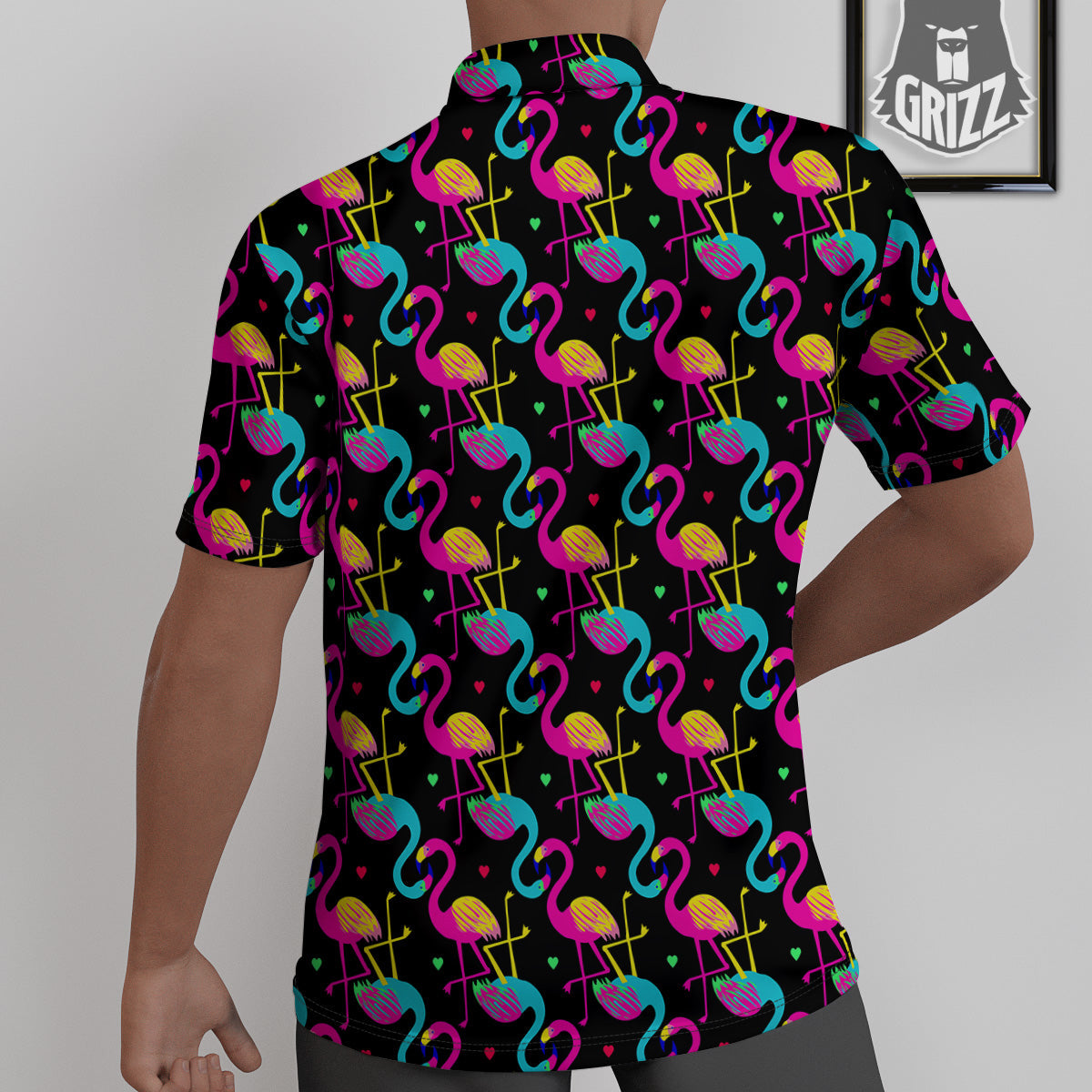 Exotic Hawaiian Flamingo Print Pattern Untucked Shirts-grizzshop