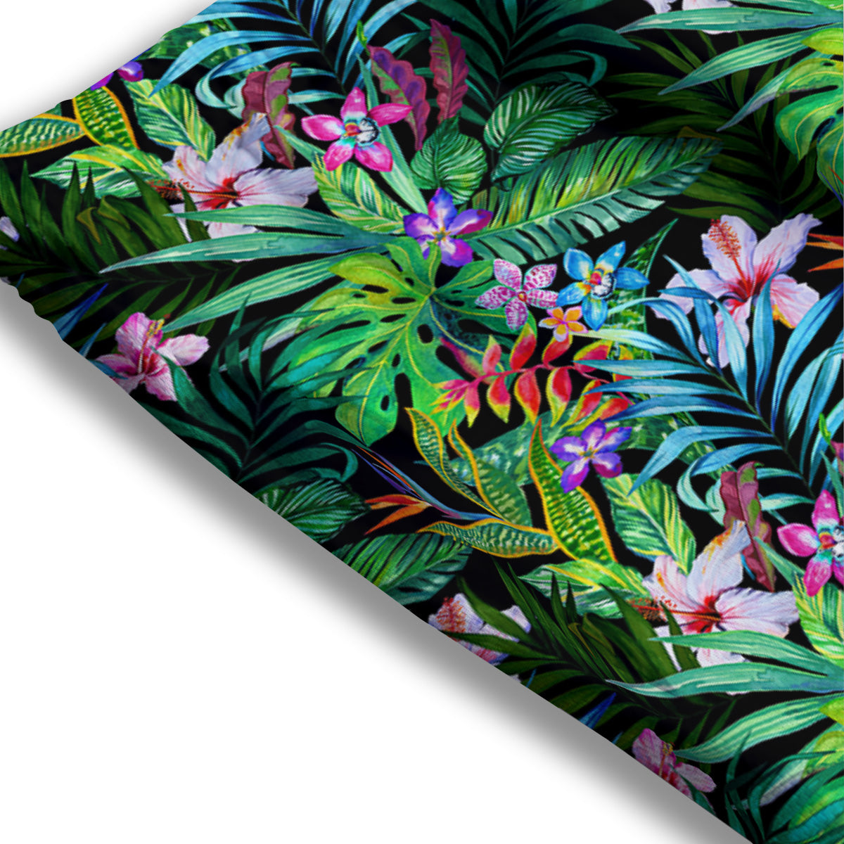Hibiscus Exotic Tropical Print Pattern Mesh Shorts