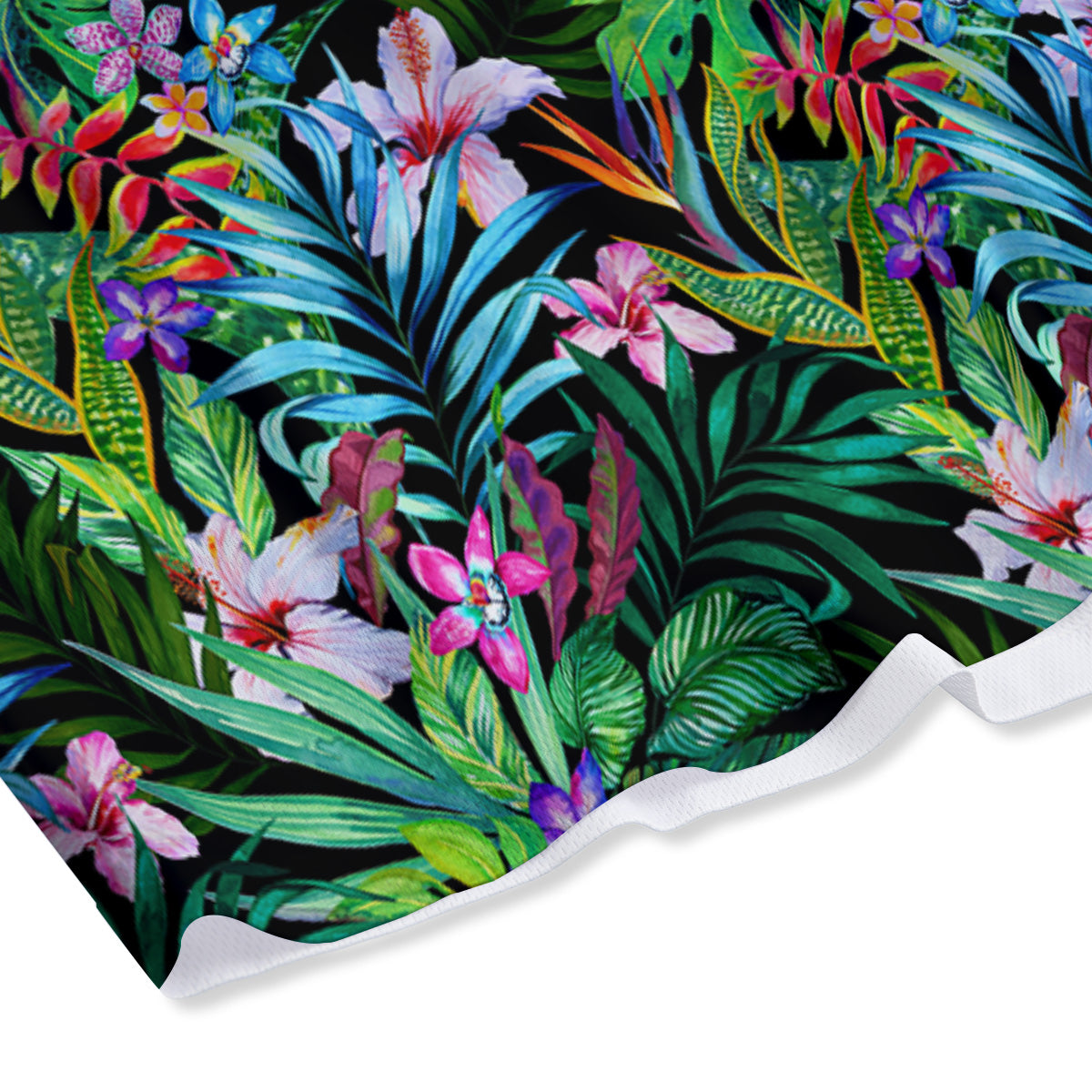 Hibiscus Exotic Tropical Print Pattern Mesh Shorts
