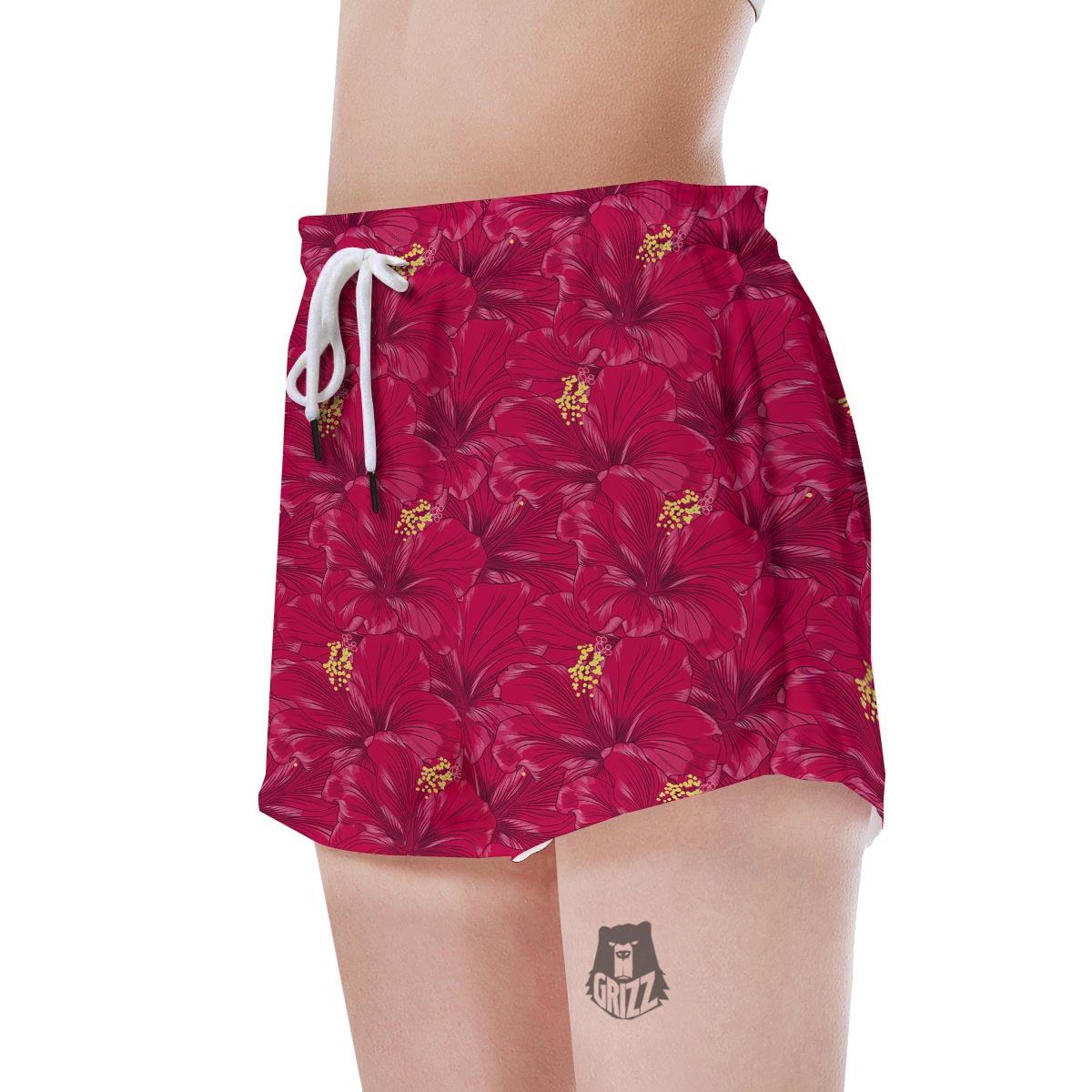 Exotic Hibiscus Flower Hawaiian Print Women's Shorts-grizzshop