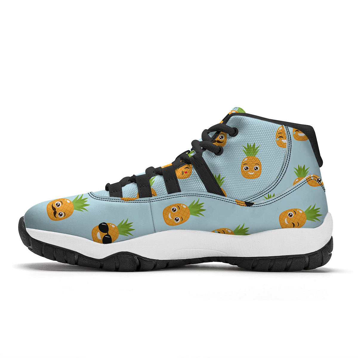 Exotic Leaf Tropical Print Pattern Black Bball Shoes-grizzshop