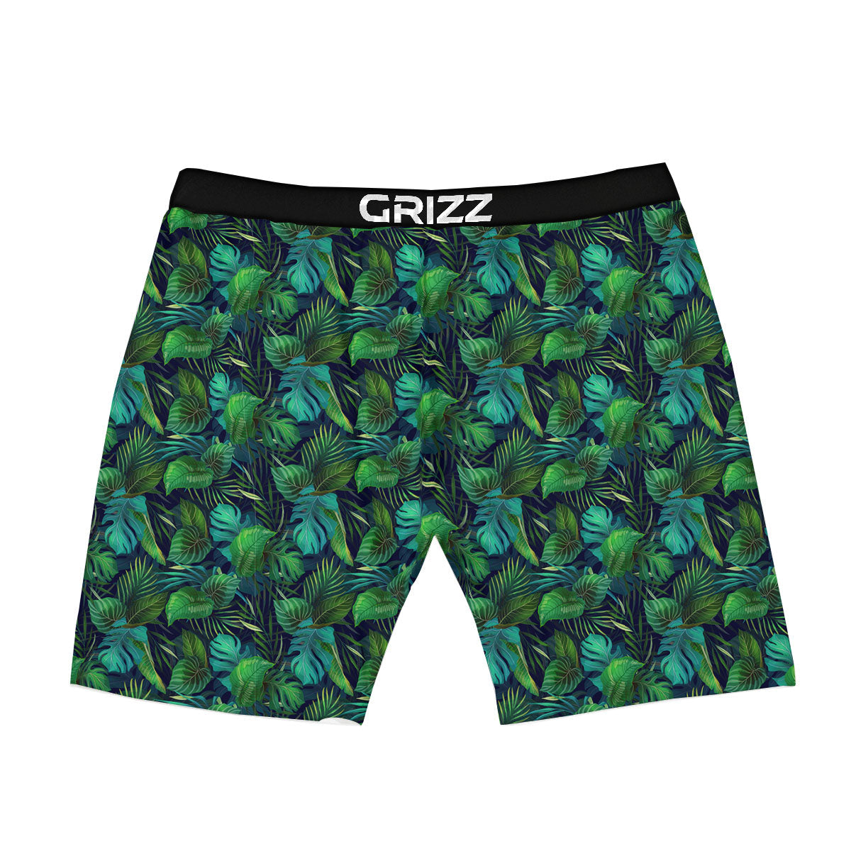 Exotic Leaf Tropical Print Pattern Boxer Briefs-grizzshop