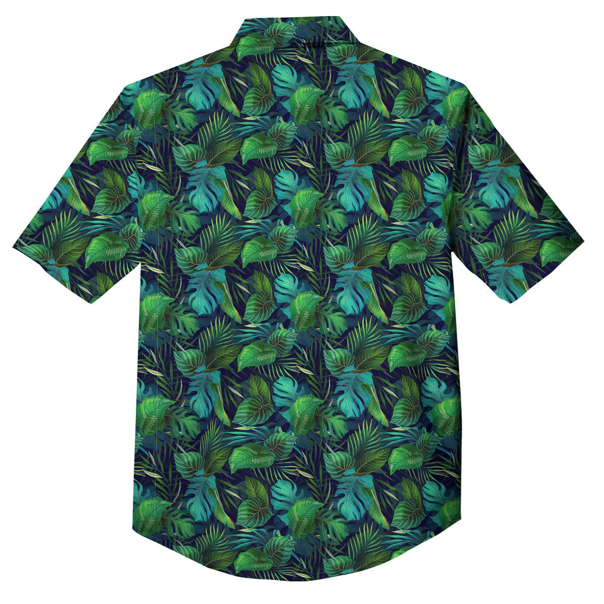 Exotic Leaf Tropical Print Pattern Button Up Shirt-grizzshop