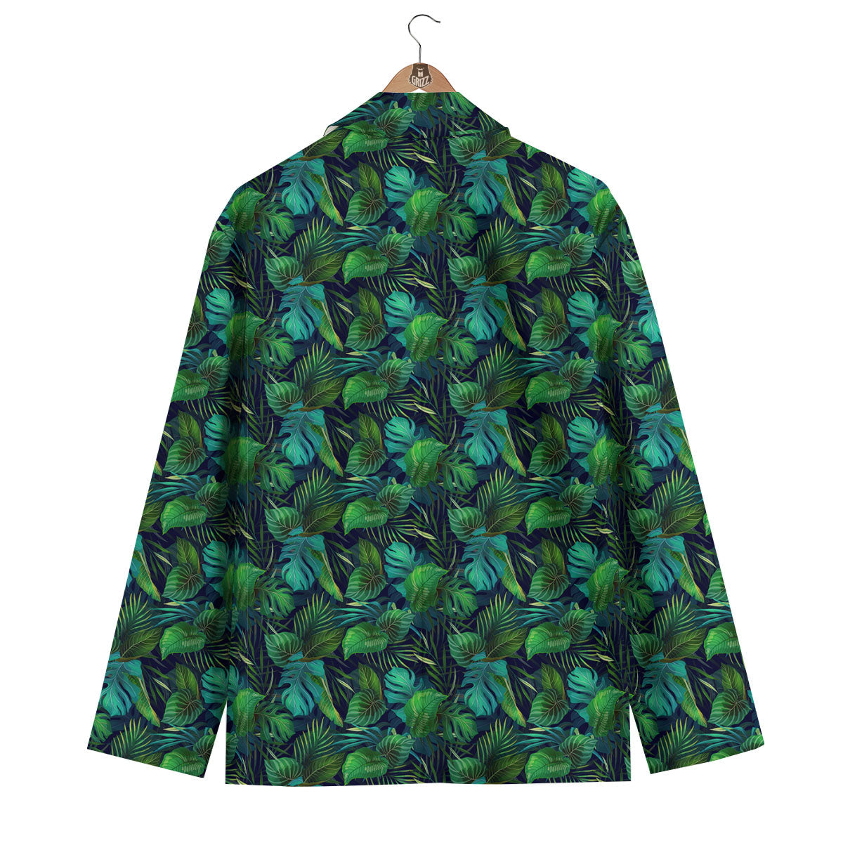 Exotic Leaf Tropical Print Pattern Men's Blazer-grizzshop