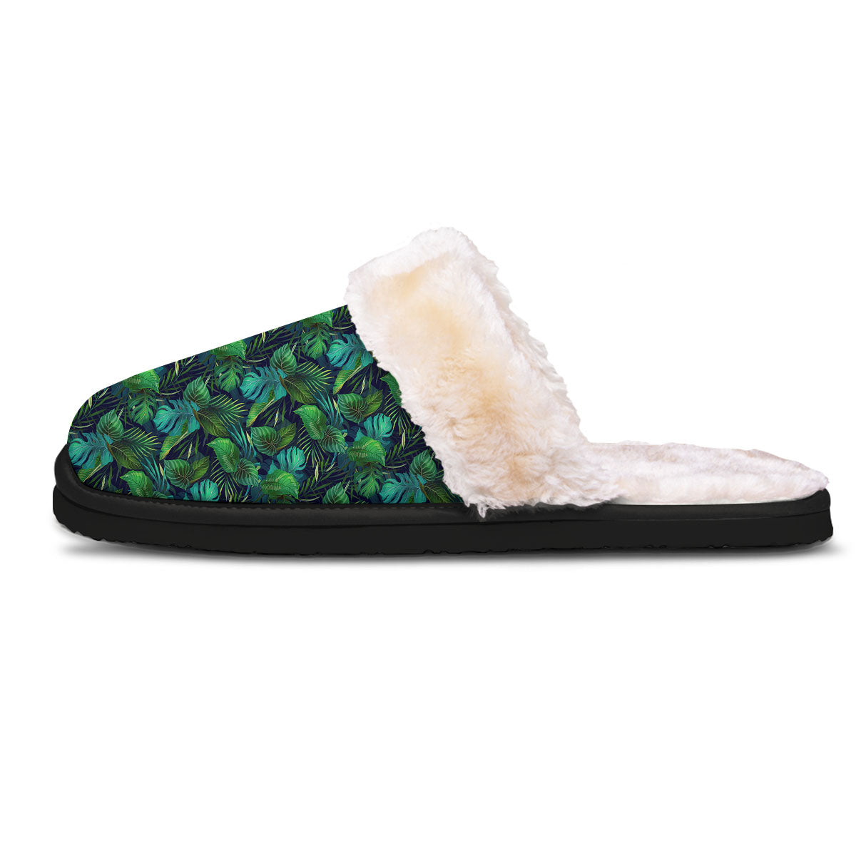 Exotic Leaf Tropical Print Pattern Slippers-grizzshop