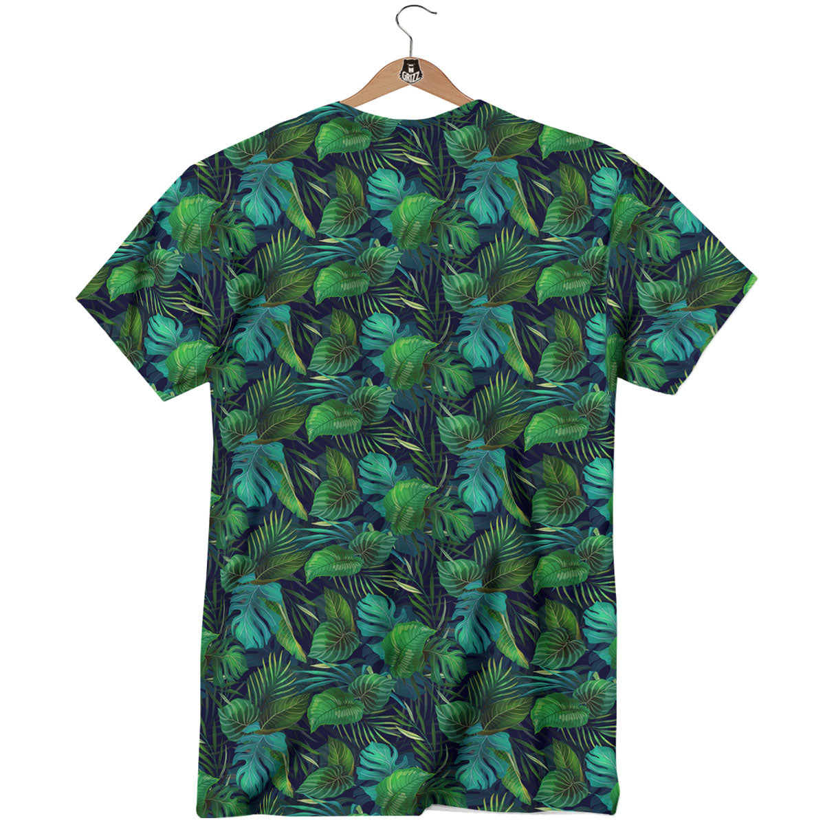Exotic Leaf Tropical Print Pattern T-Shirt-grizzshop