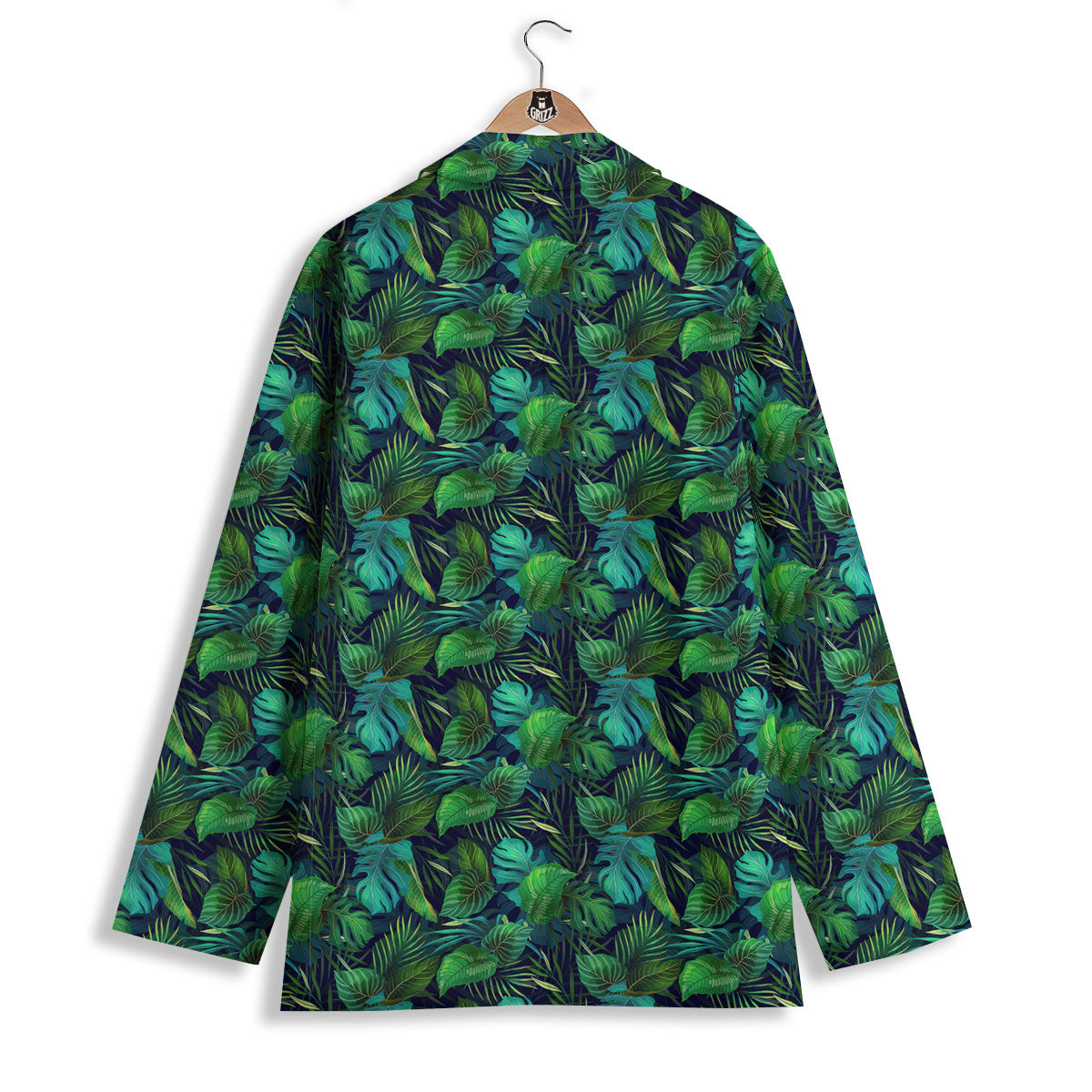 Exotic Leaf Tropical Print Pattern Women's Blazer-grizzshop