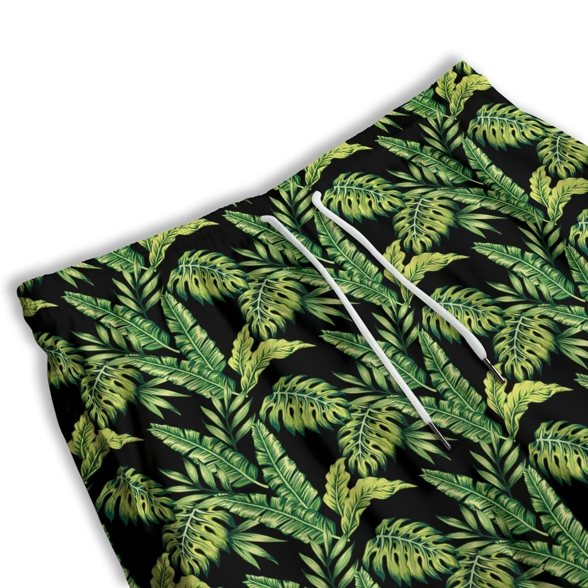 Exotic Leaves Tropical Print Pattern Men's Athletic Shorts-grizzshop