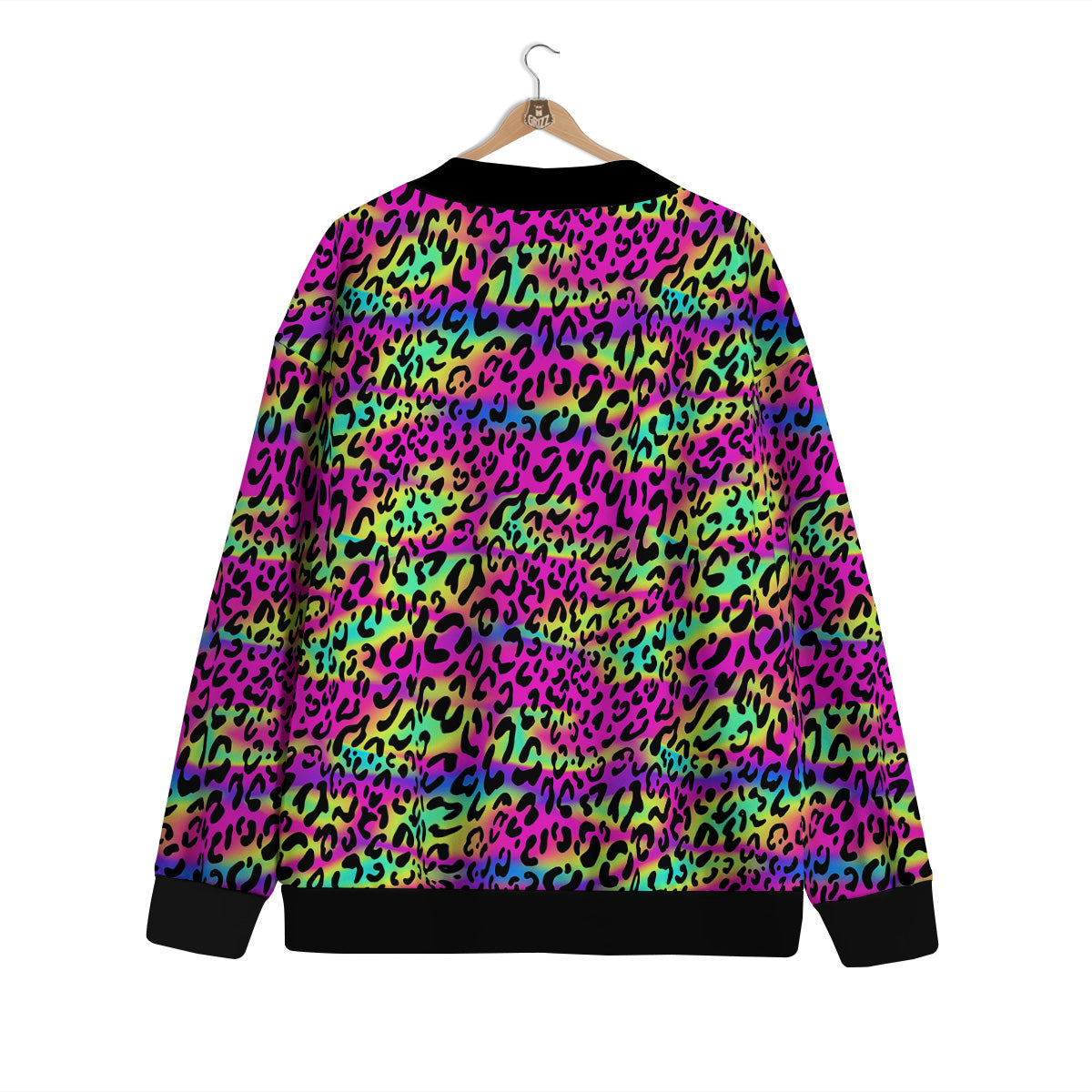 Exotic Neon Leopard Print Pattern Cardigan-grizzshop