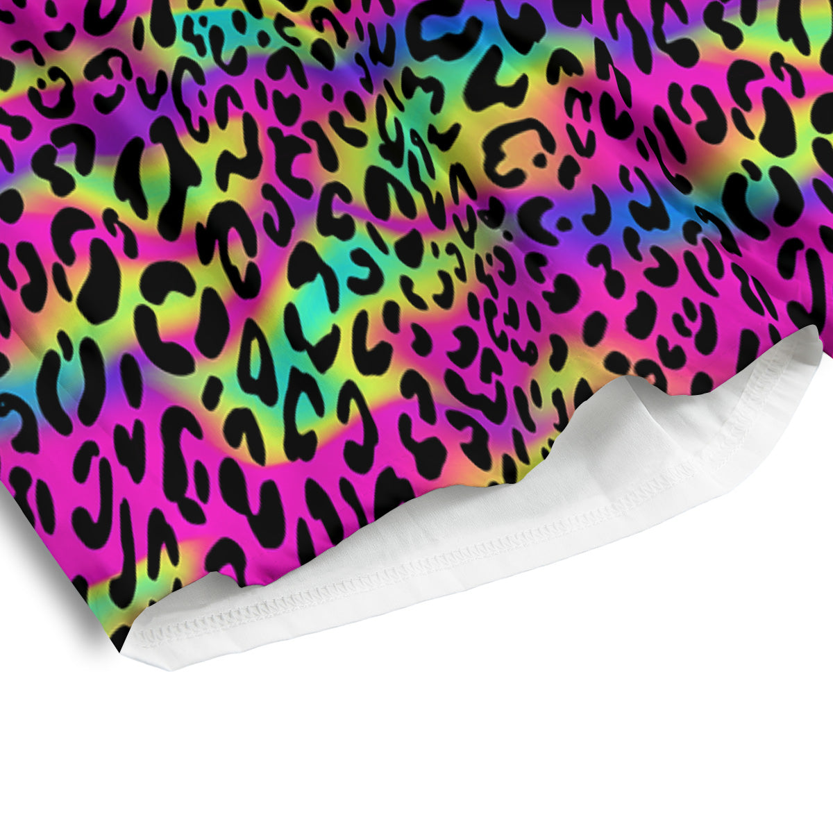 Exotic Neon Leopard Print Pattern Men's Athletic Shorts