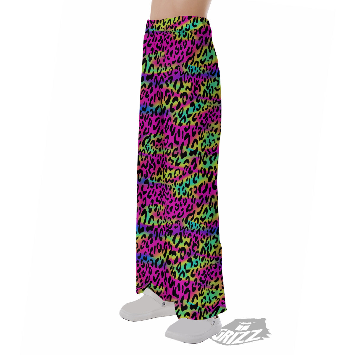 Exotic Neon Leopard Print Pattern Pajama Pants-grizzshop