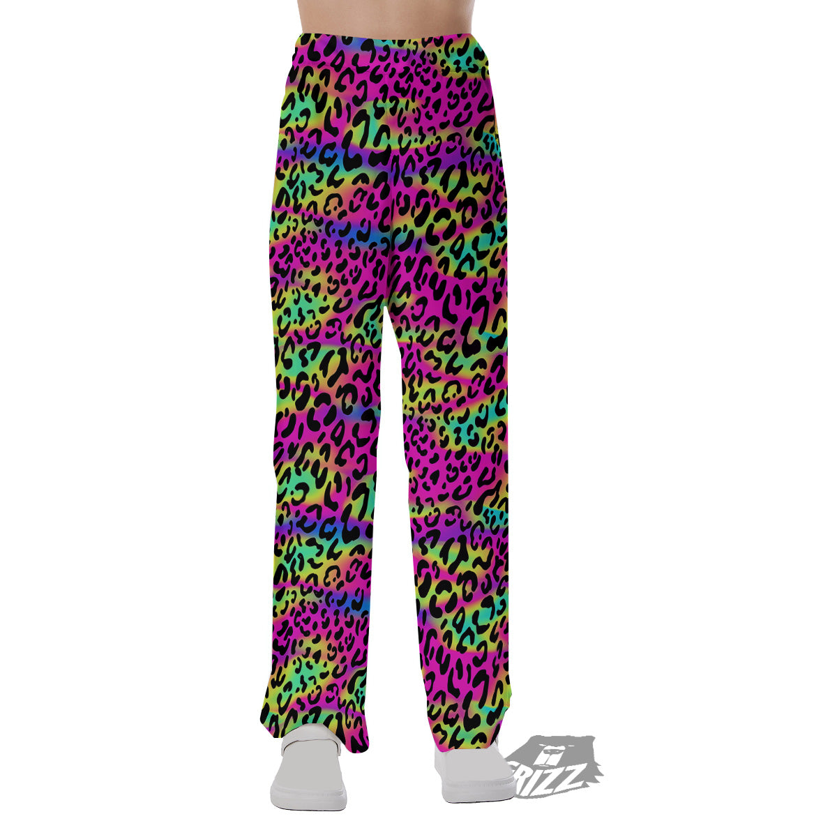 Exotic Neon Leopard Print Pattern Pajama Pants-grizzshop