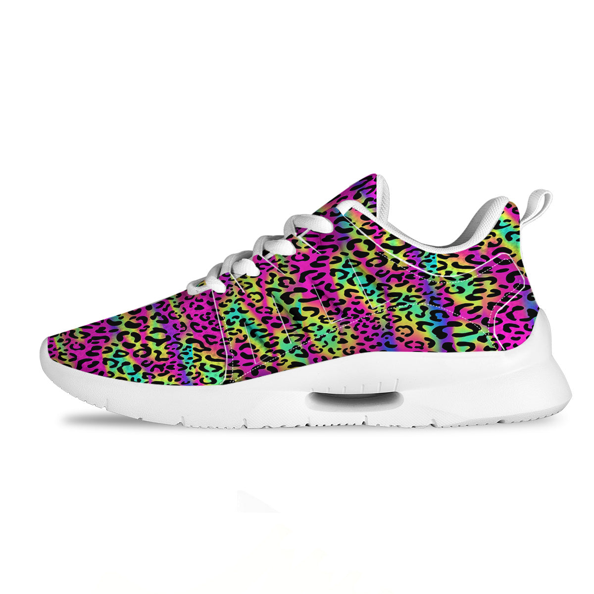 Exotic Neon Leopard Print Pattern Tennis Shoes-grizzshop