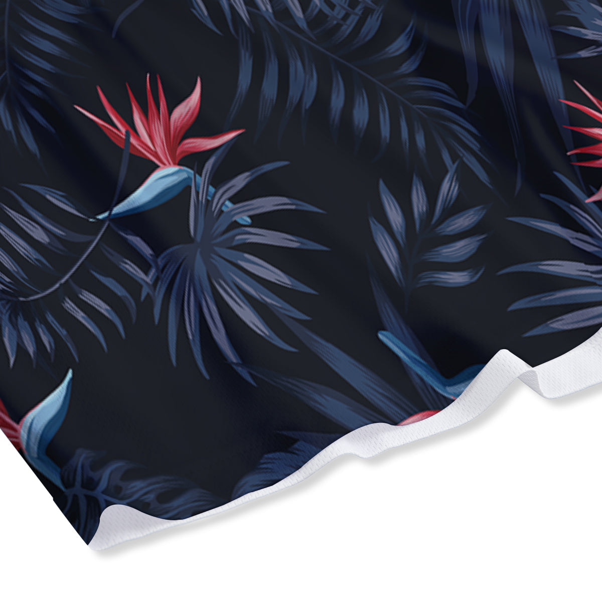 Exotic Tropical Hawaiian Vintage Print Pattern Mesh Shorts