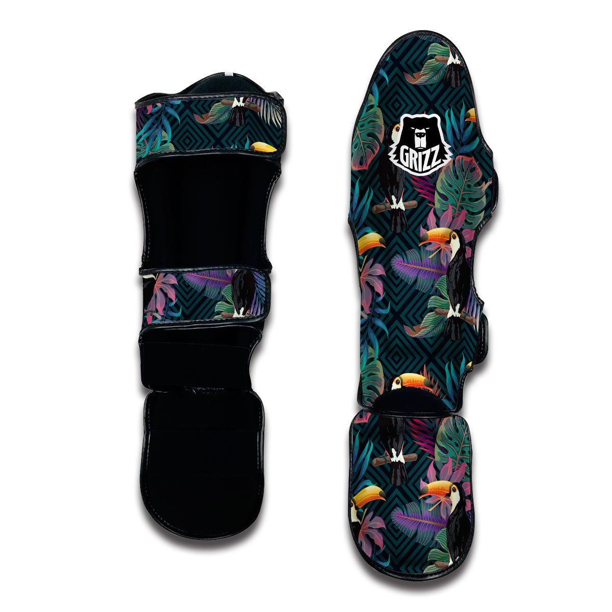 Exotic Tropical Toucan Muay Thai Shin Guards-grizzshop