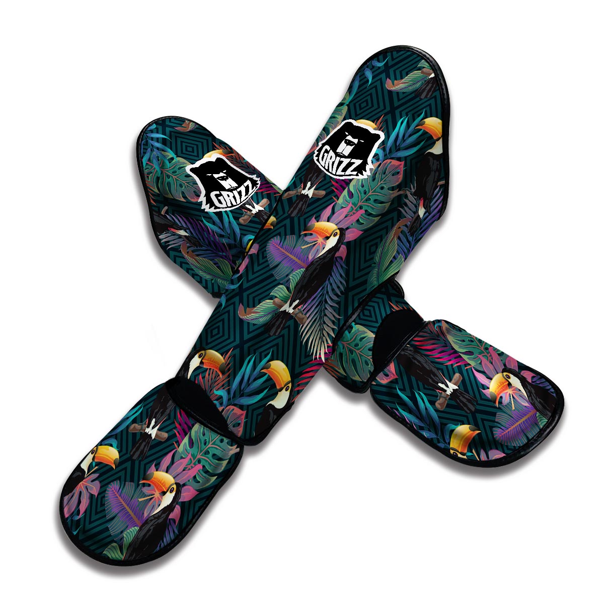 Exotic Tropical Toucan Muay Thai Shin Guards-grizzshop