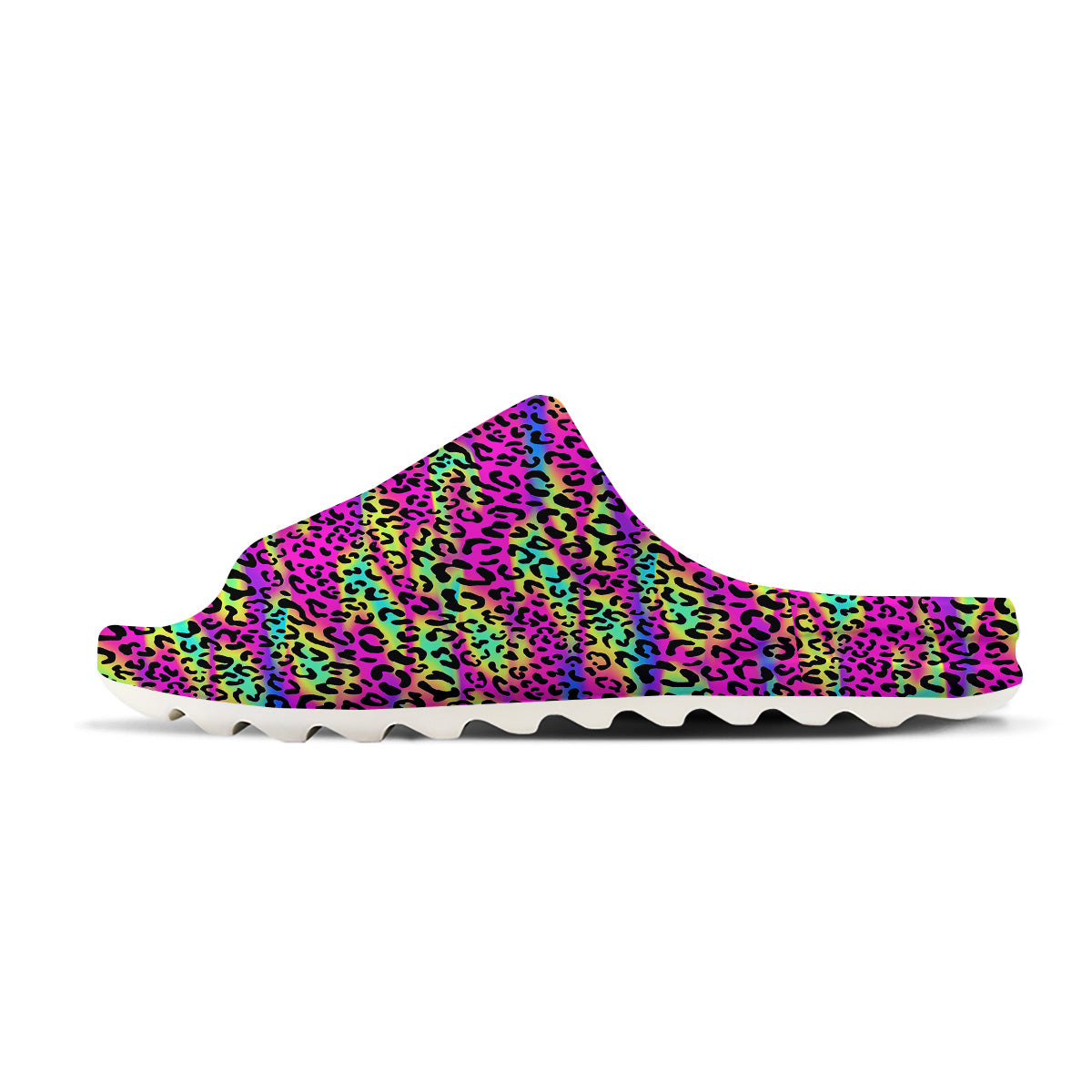 Exotic Neon Leopard Print Pattern Sandals-grizzshop