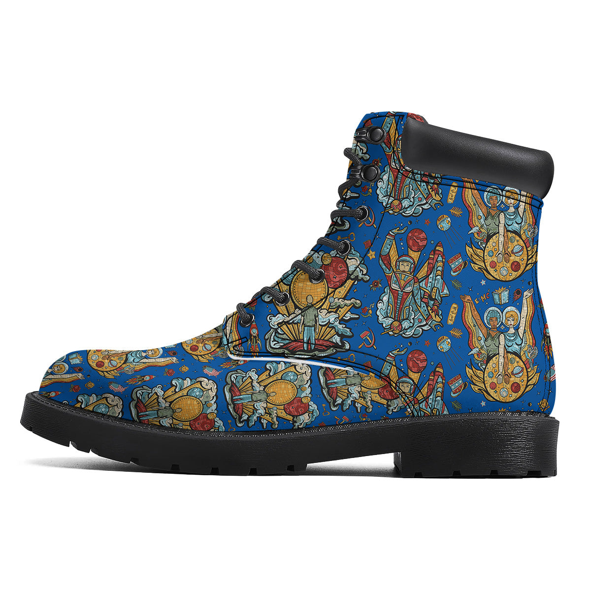 Exploration Of Mars Planet Print Pattern Boots-grizzshop
