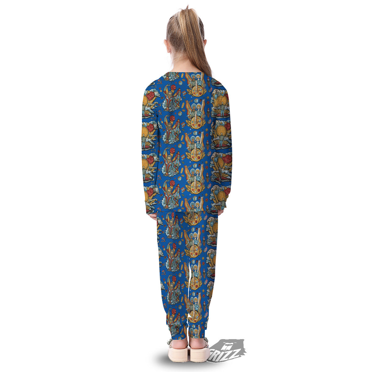 Exploration Of Mars Planet Print Pattern Kid's Pajamas-grizzshop