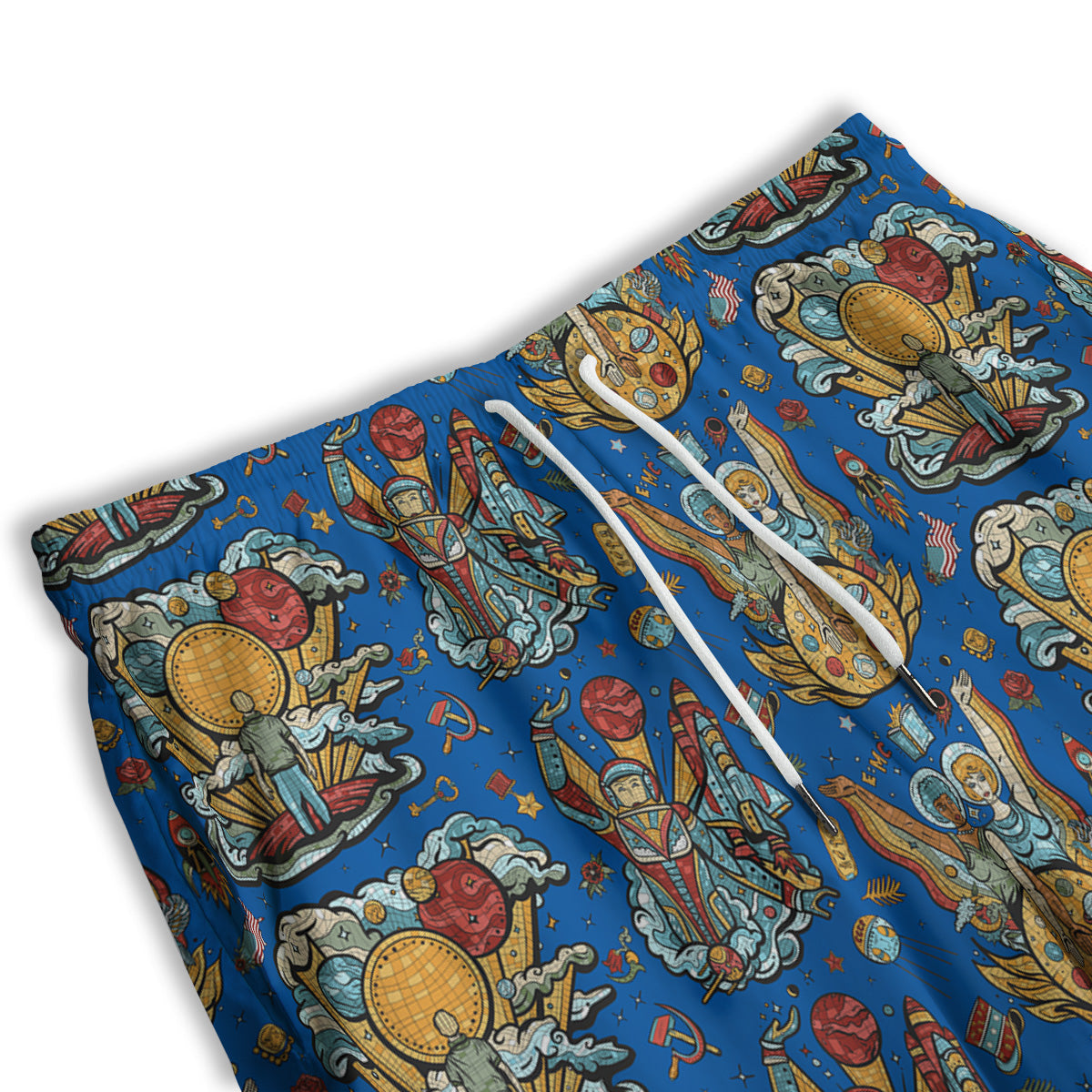 Exploration Of Mars Planet Print Pattern Men's Athletic Shorts