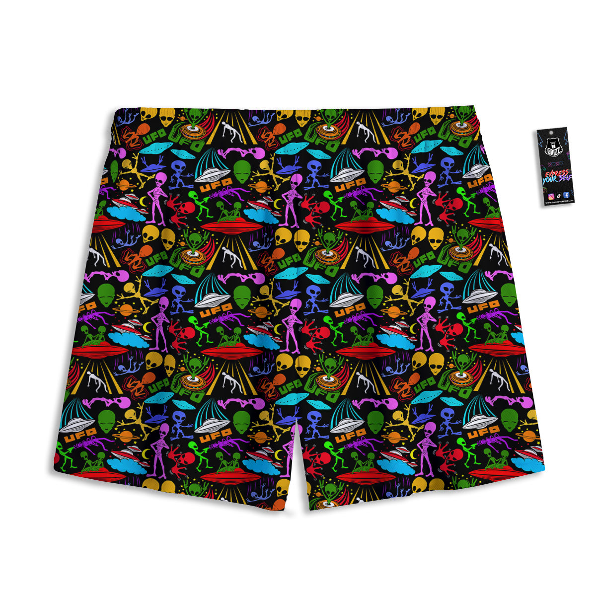 Hieroglyphs Egyptian Print Mesh Shorts