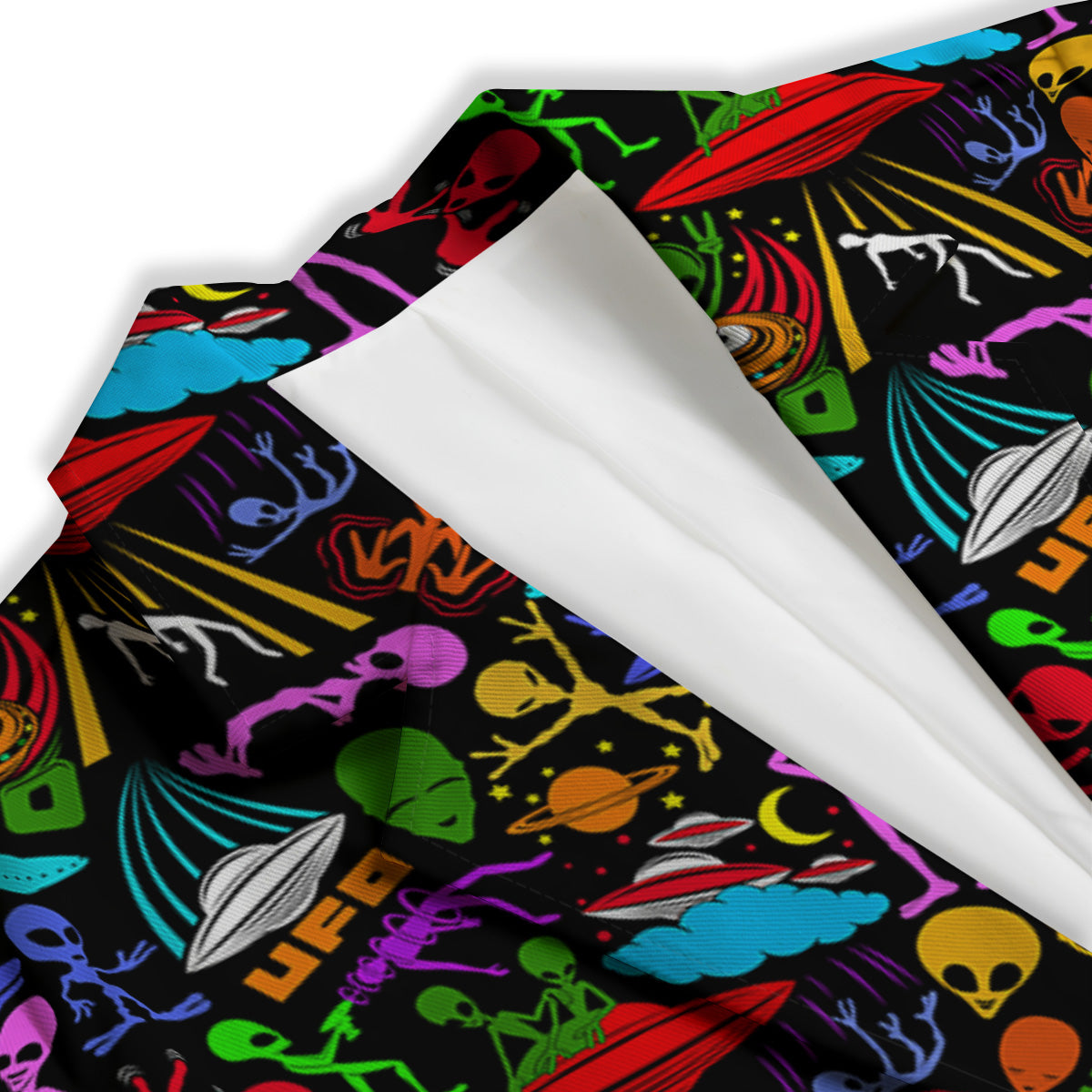 Extraterrestrial Aliens Colorful Print Pattern Women's Blazer-grizzshop