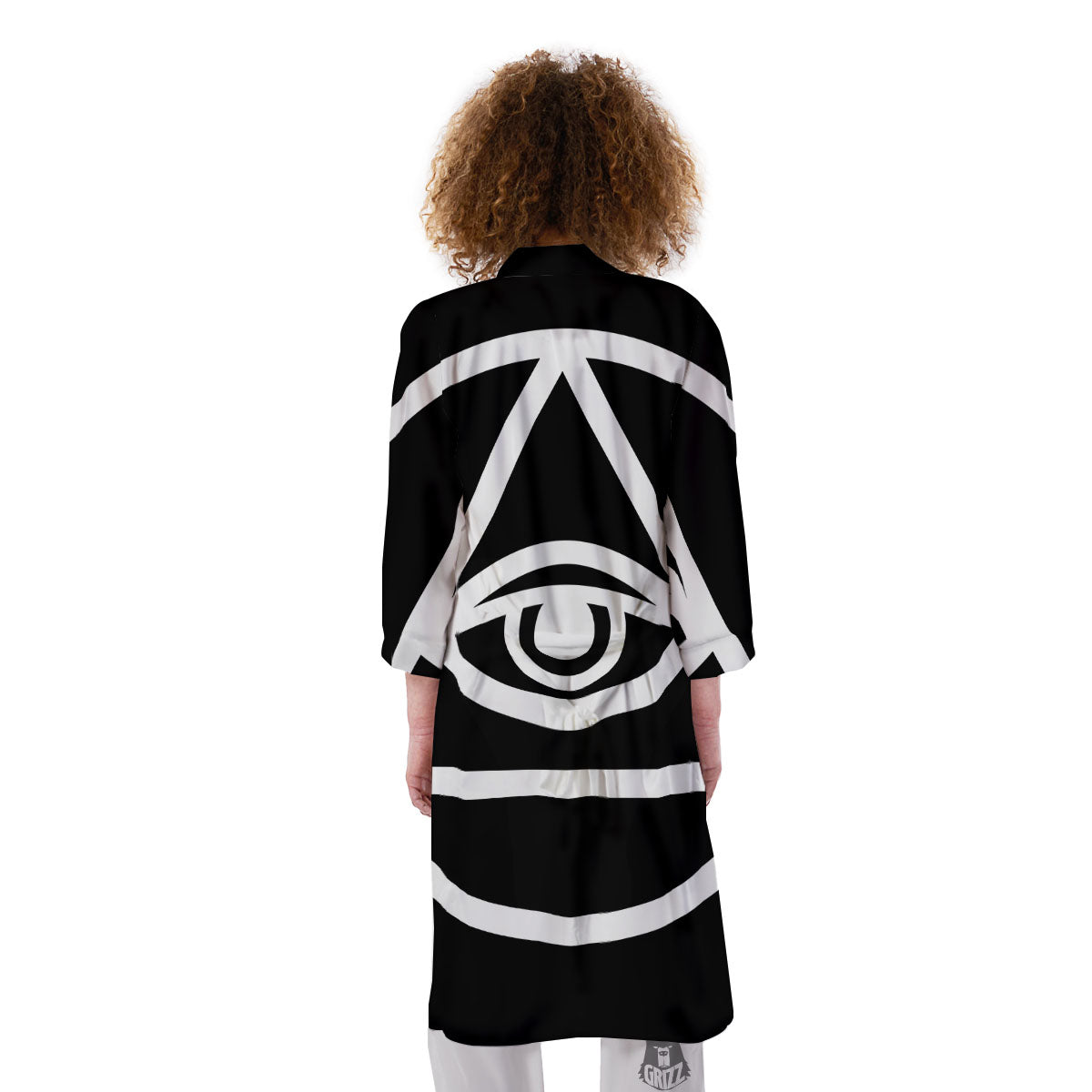 Eye Illuminati Print Kimono-grizzshop