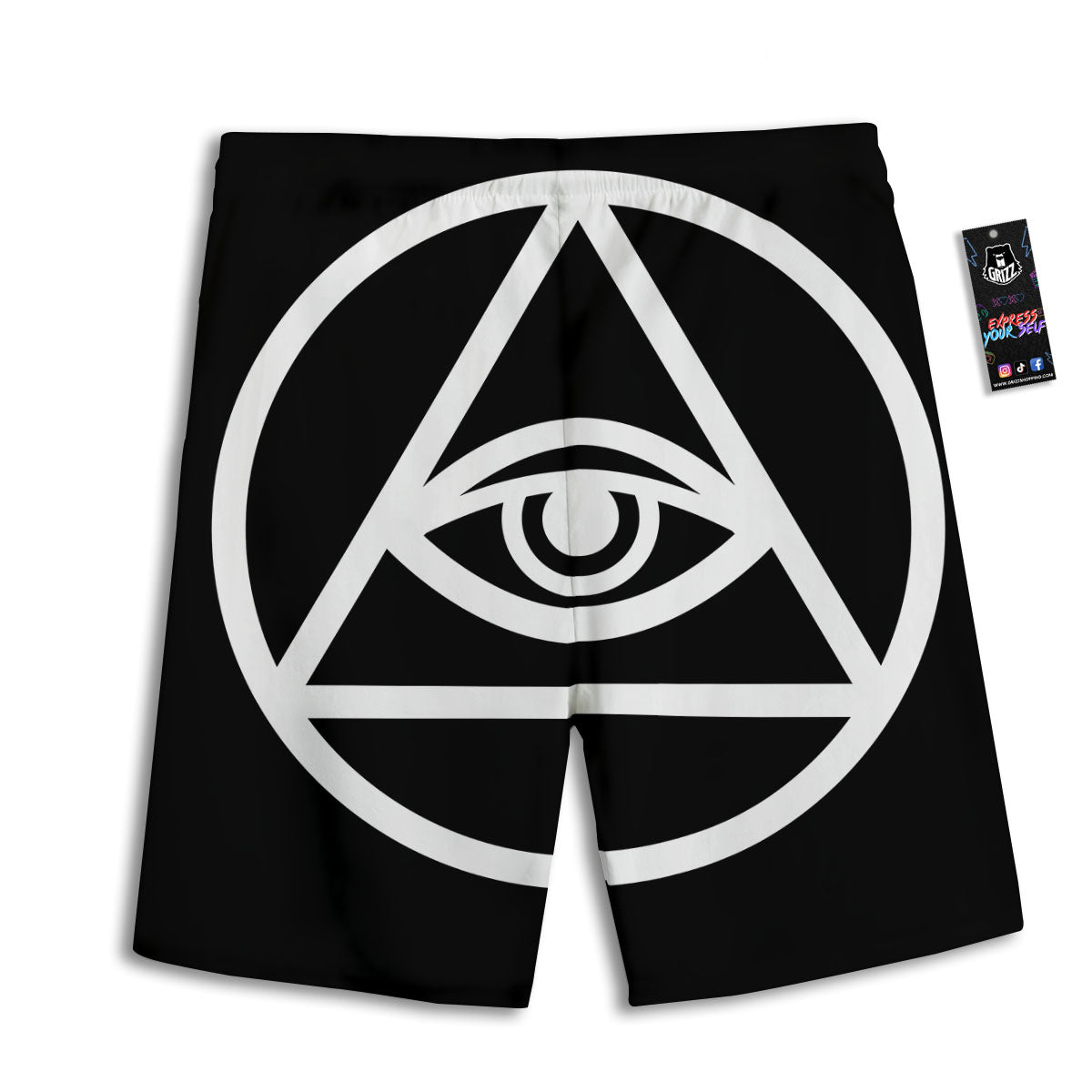 Eye Illuminati Print Men's Athletic Shorts
