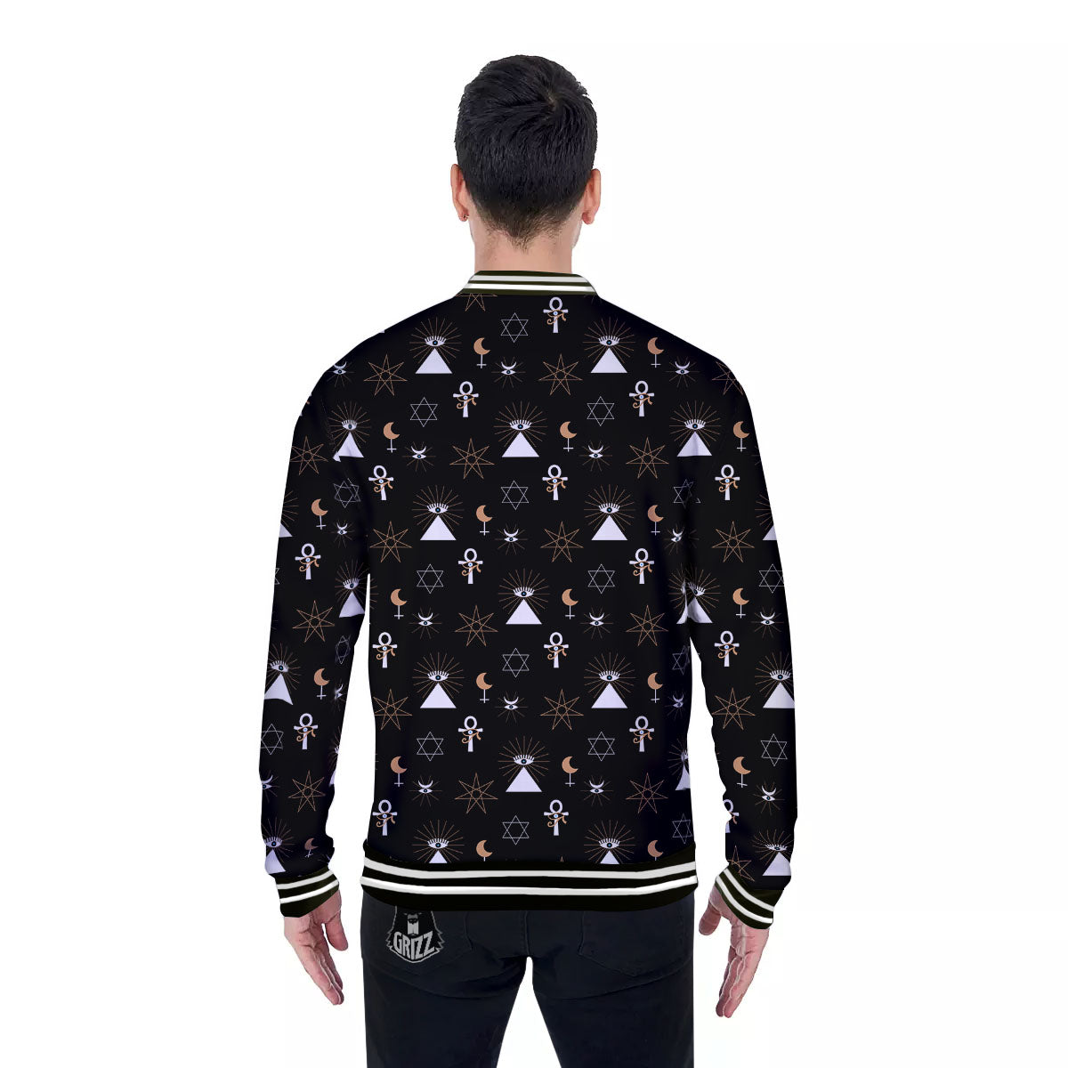Eye Of Horus Egypt Print Pattern Baseball Jacket-grizzshop