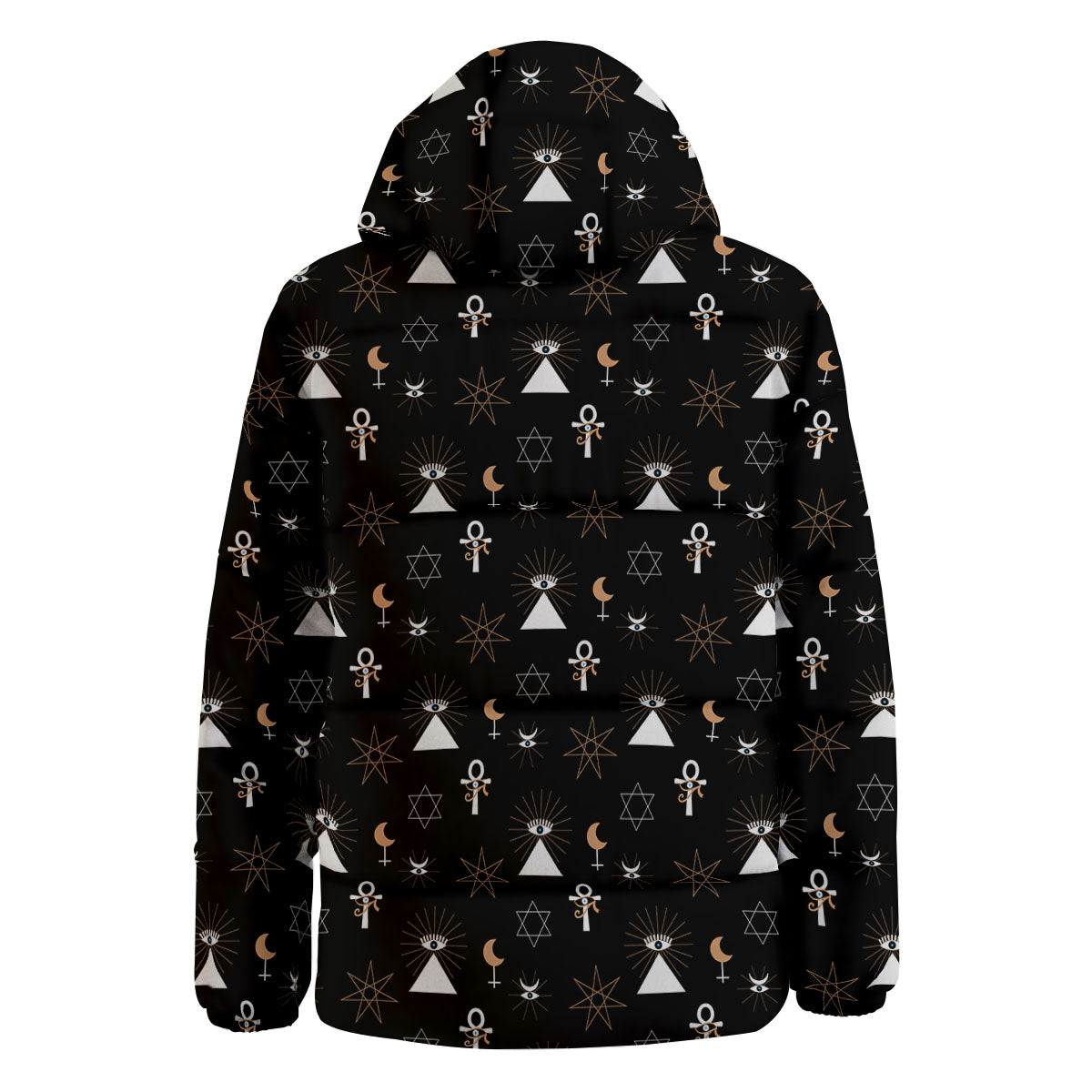 Eye Of Horus Egypt Print Pattern Down Jacket-grizzshop