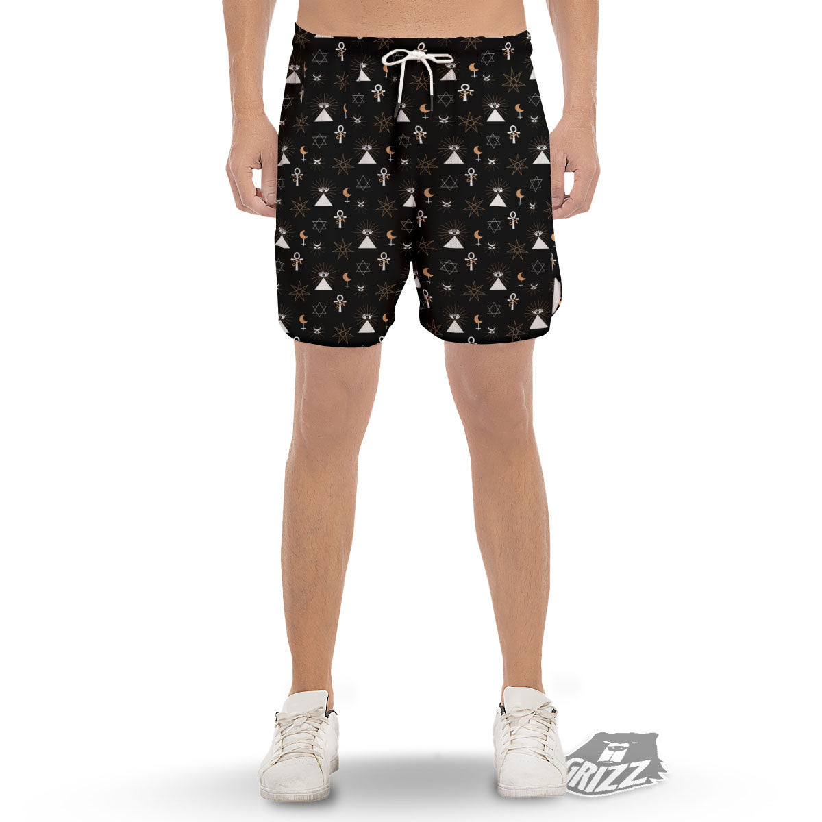 Eye Of Horus Egypt Print Pattern Men's Gym Shorts-grizzshop