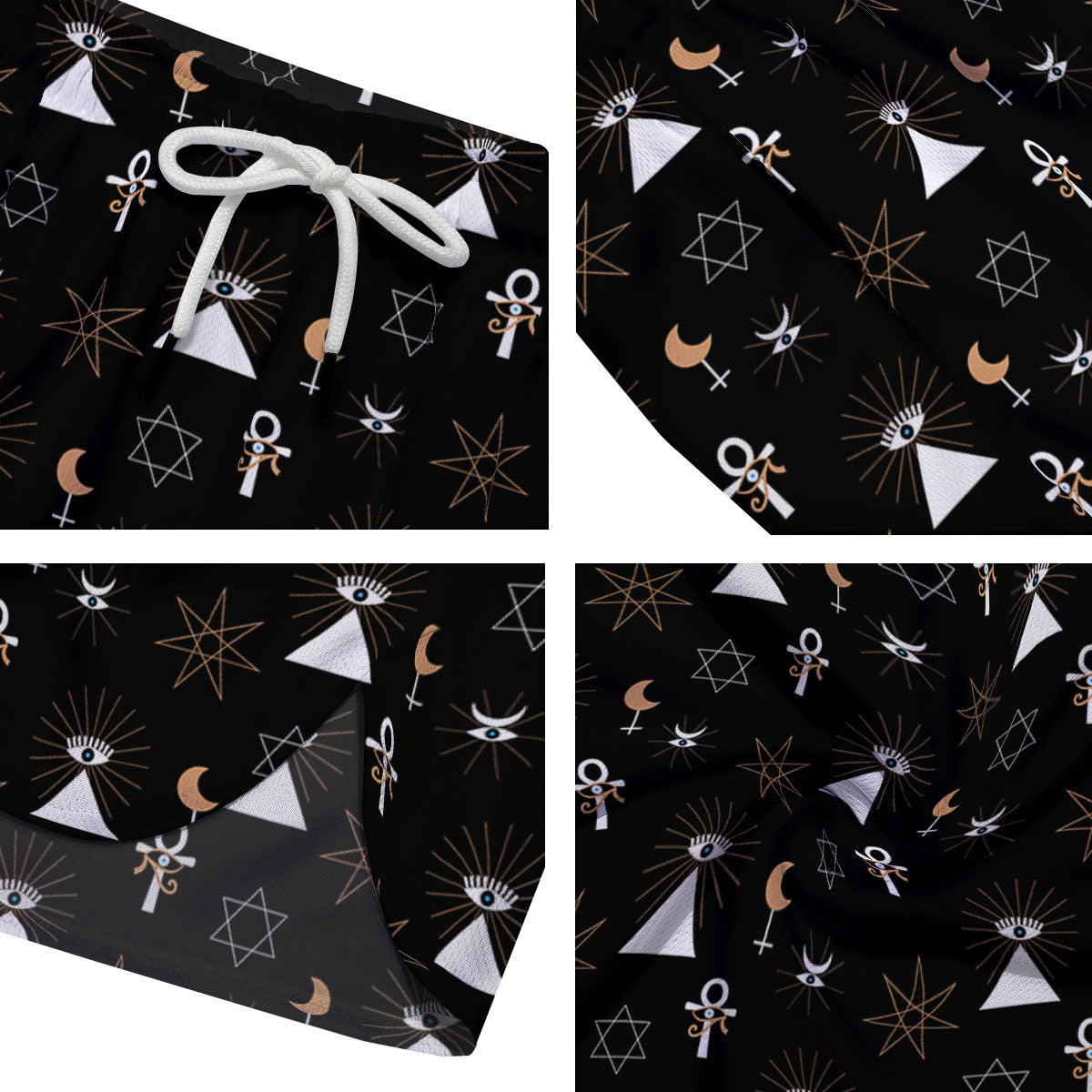 Eye Of Horus Egypt Print Pattern Men's Running Shorts-grizzshop