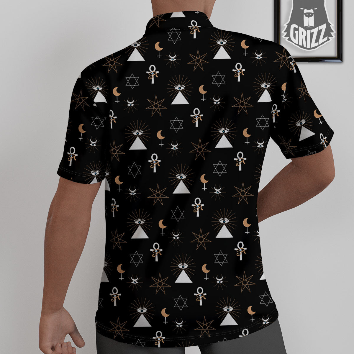 Eye Of Horus Egypt Print Pattern Untucked Shirts-grizzshop