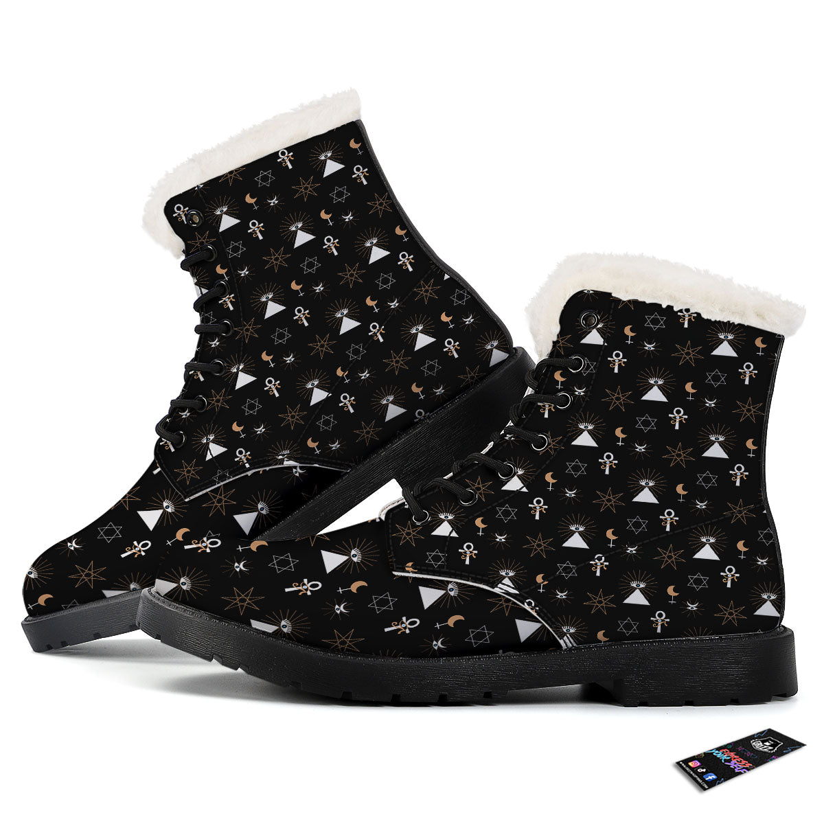 Eye Of Horus Egypt Print Pattern Winter Boots-grizzshop