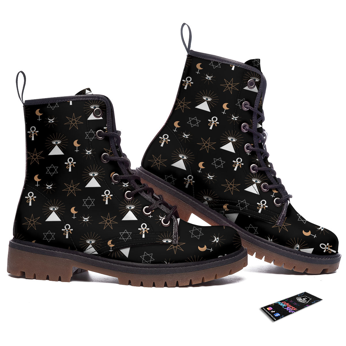 Eye Of Horus Egypt Print Pattern Work Boots-grizzshop