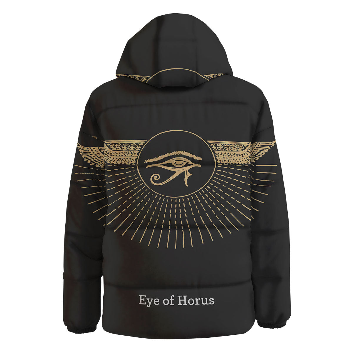 Eye Of Horus Egyptian Print Down Jacket-grizzshop