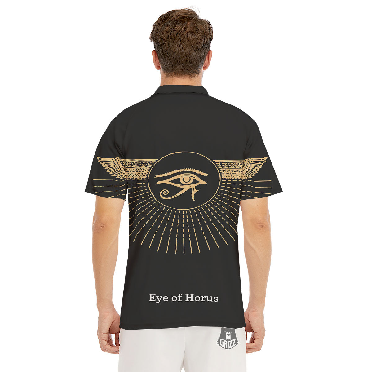 Eye Of Horus Egyptian Print Men's Golf Shirts-grizzshop