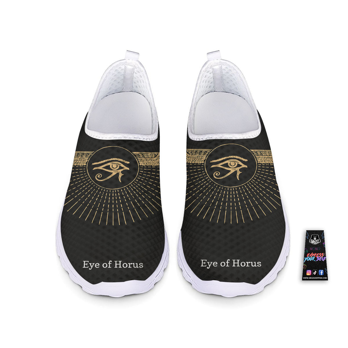 Eye Of Horus Egyptian Print Nurse Shoes-grizzshop