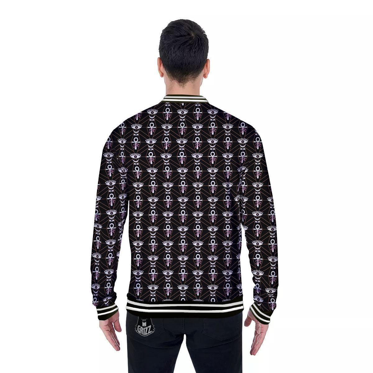 Eye Of Horus Egyptian Print Pattern Baseball Jacket-grizzshop