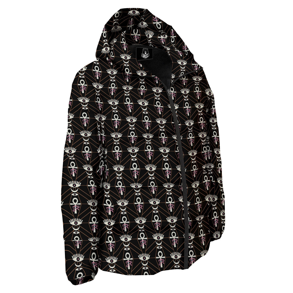 Eye Of Horus Egyptian Print Pattern Down Jacket-grizzshop