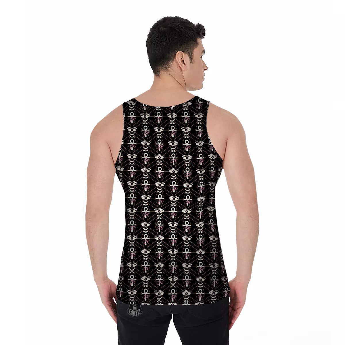 Eye Of Horus Egyptian Print Pattern Men's Tank Top-grizzshop