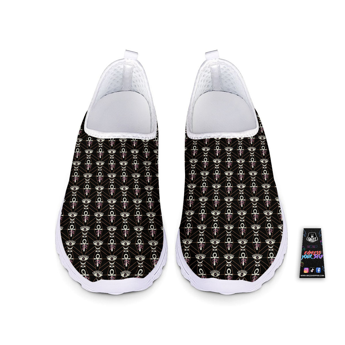 Eye Of Horus Egyptian Print Pattern Nurse Shoes-grizzshop