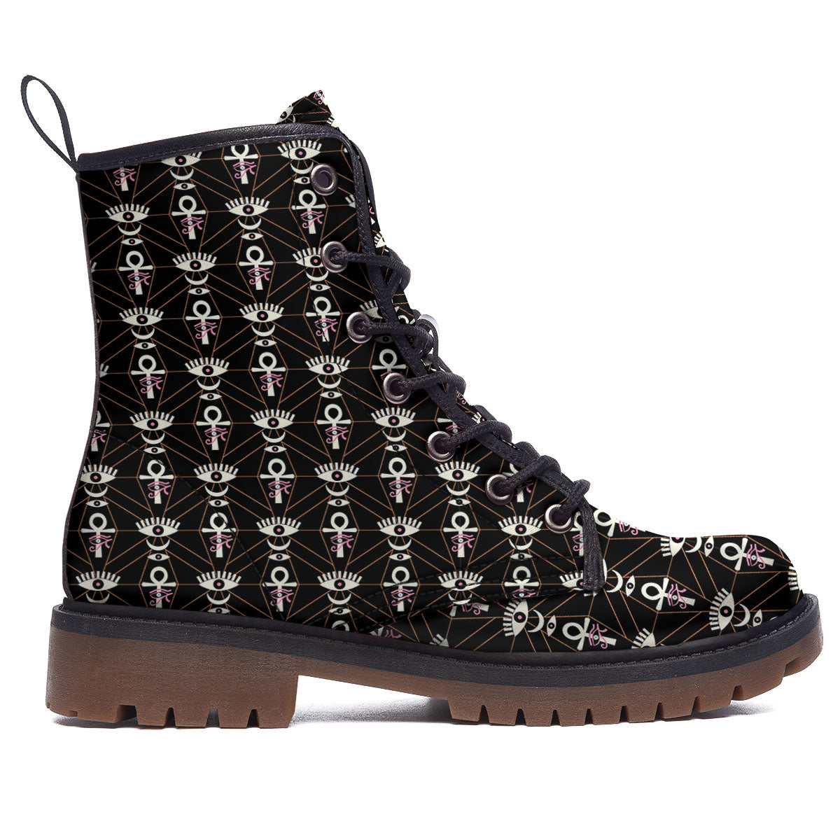 Eye Of Horus Egyptian Print Pattern Work Boots-grizzshop