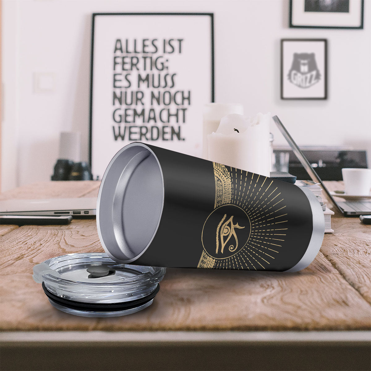 Eye Of Horus Egyptian Print Tumbler-grizzshop