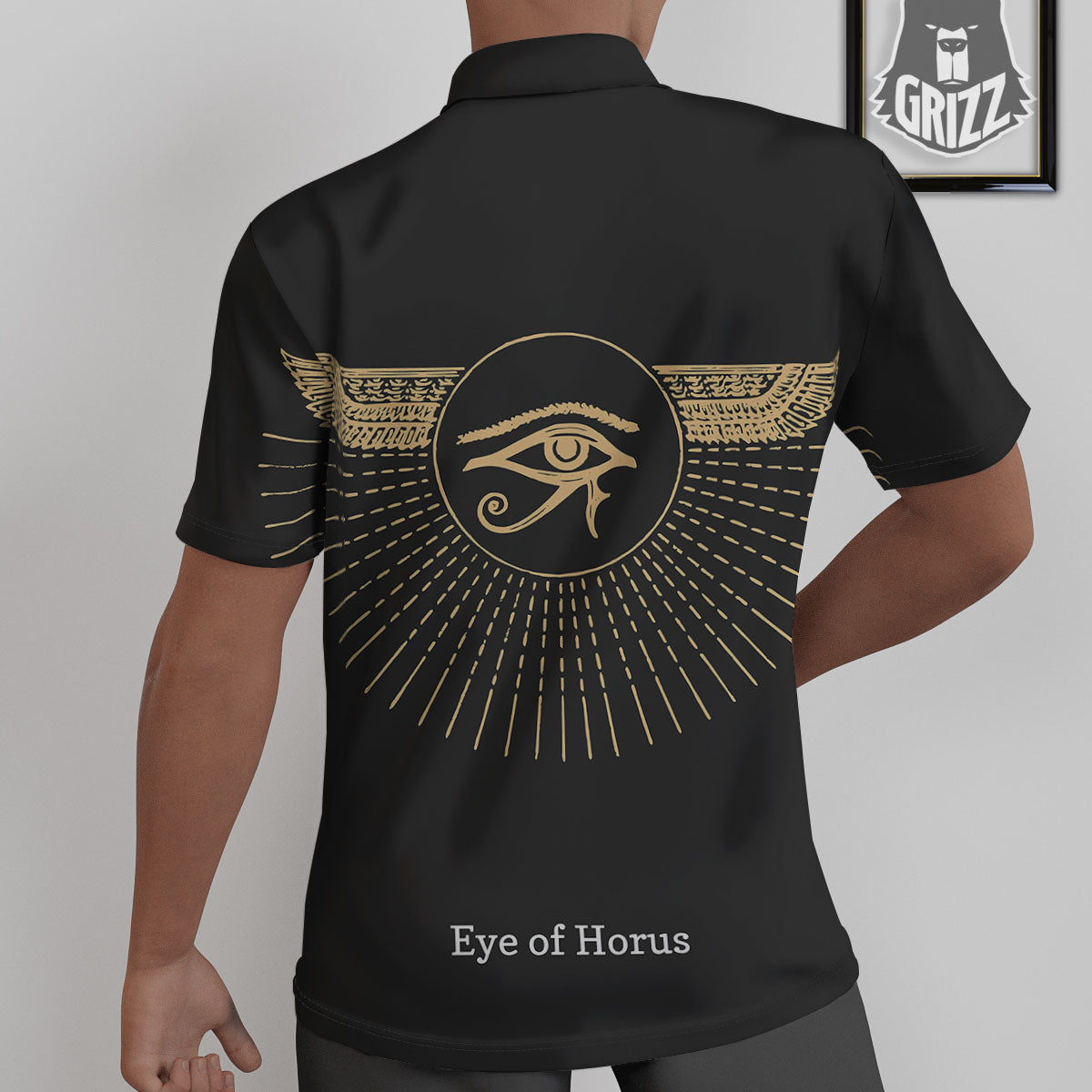 Eye Of Horus Egyptian Print Untucked Shirts-grizzshop